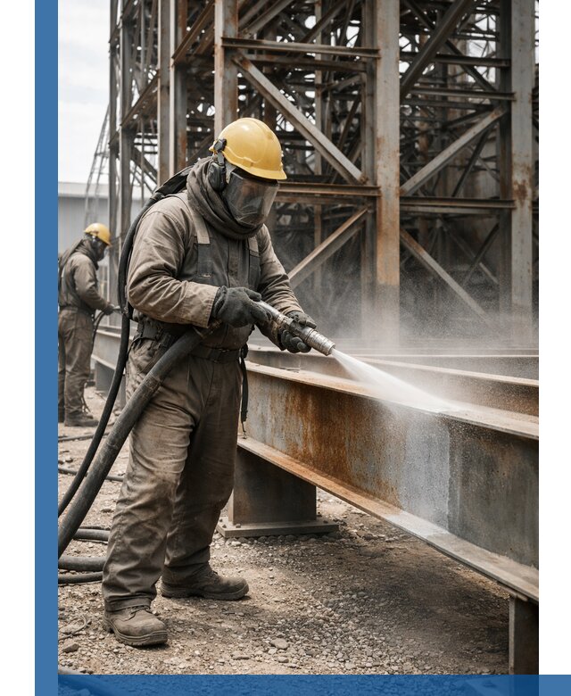 Пескоструйная очистка металлоконструкций в Кизилюрте промышленная