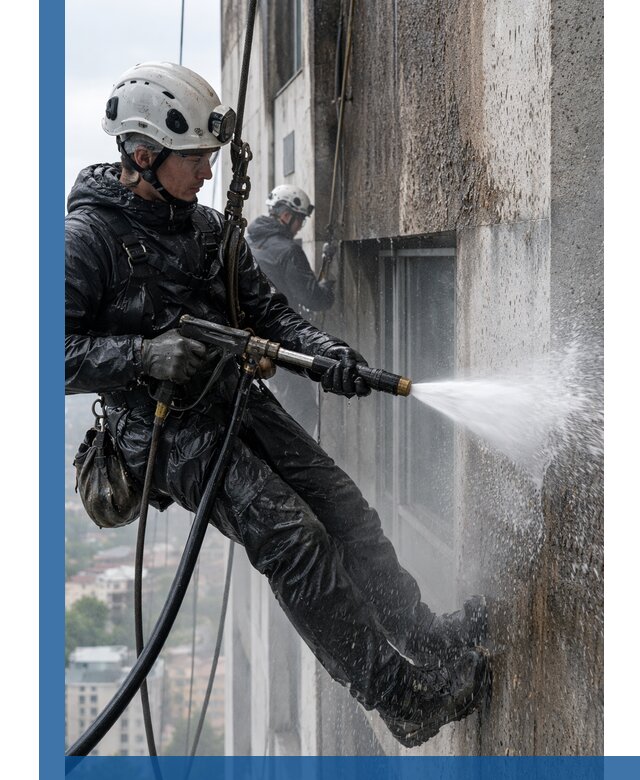 Гидроструйная очистка фасадов и конструкций в Кизилюрте