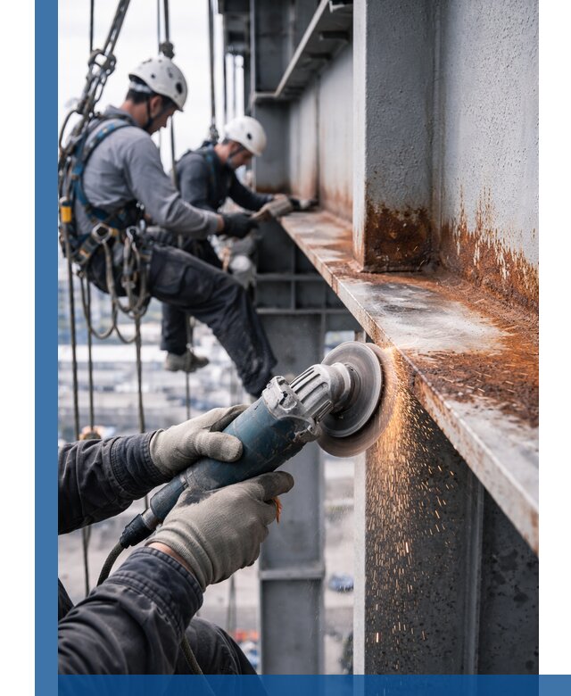 Зачистка металла от ржавчины и подготовка поверхностей в Кизилюрте