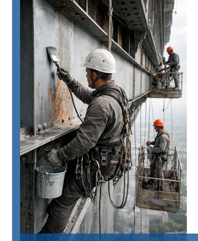 Покраска металлоконструкций на высоте в Кизилюрте профессионально