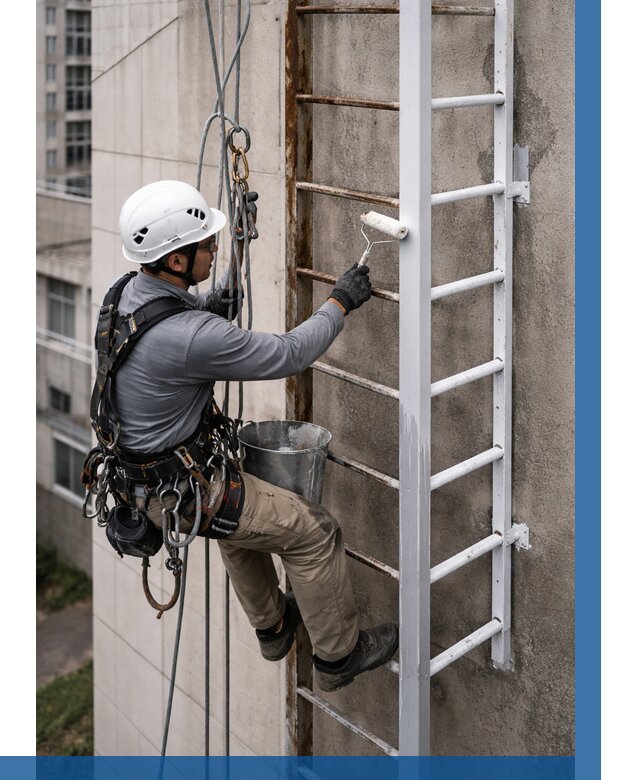 Покраска пожарных лестниц в Кизилюрте от 4647 р. | ВЫСОТНИК-Кзт