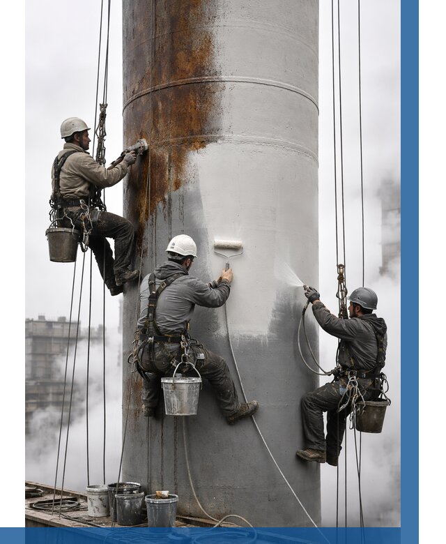 Покраска дымовых труб в Кизилюрте от 8777 р. | ВЫСОТНИК-Кзт