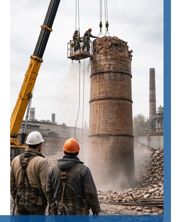 Демонтаж дымовой трубы в Кизилюрте от 92934 р. | ВЫСОТНИК-Кзт, смета