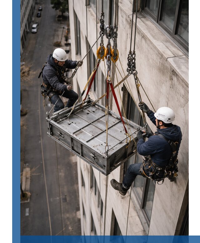 Спуск и подъем грузов по фасаду в Кизилюрте для зданий