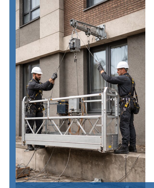 Монтаж и подъем фасадной люльки в Кизилюрте с гарантией безопасности