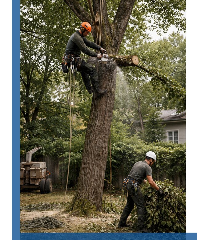 Кронирование деревьев в Кизилюрте, безопасная высотная обрезка