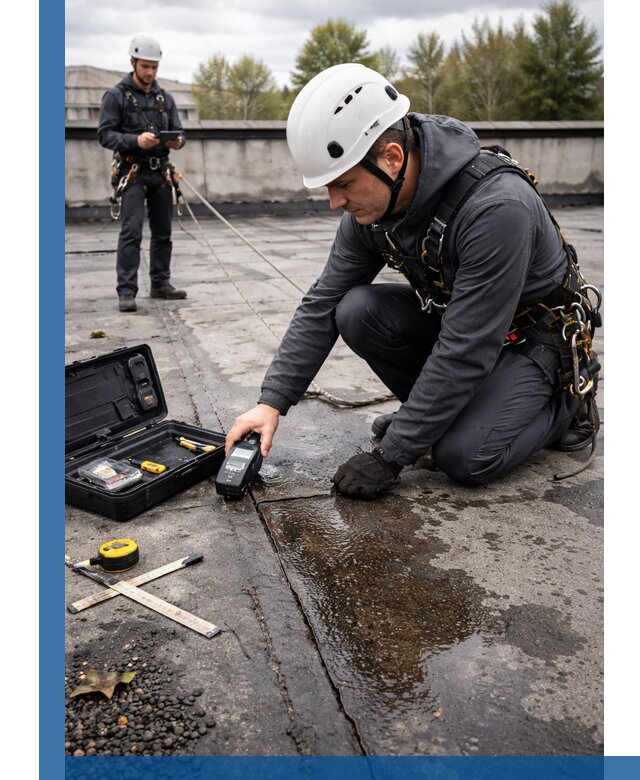 Обследование кровли на протечки и выявление дефектов в Кизилюрте