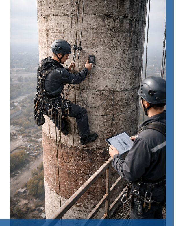 Обследование дымовой трубы в Кизилюрте от 8261 р. | ВЫСОТНИК-Кзт