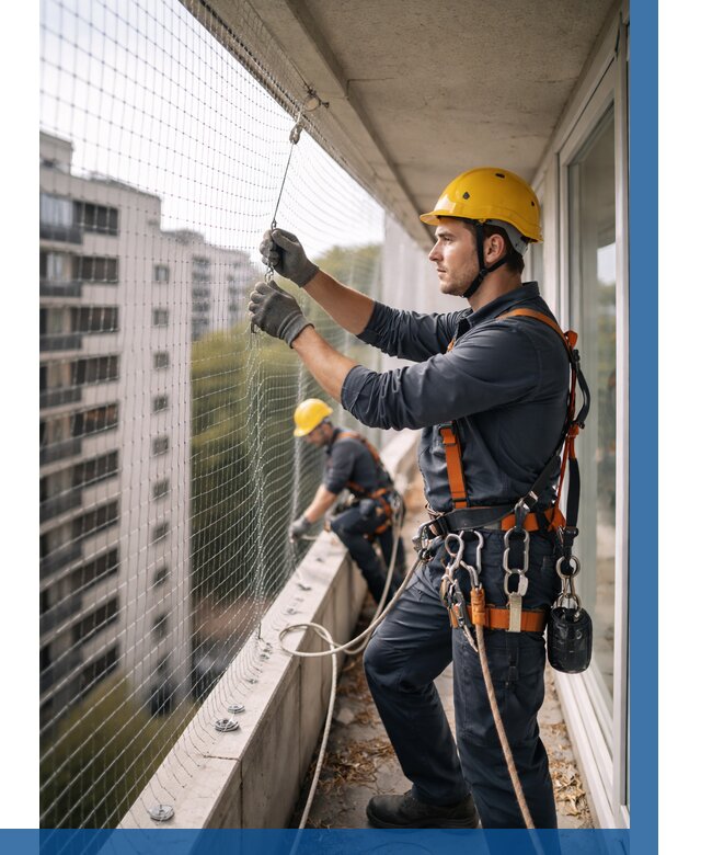 Монтаж сетки от птиц в Кизилюрте от 4647 р. | ВЫСОТНИК-Кзт