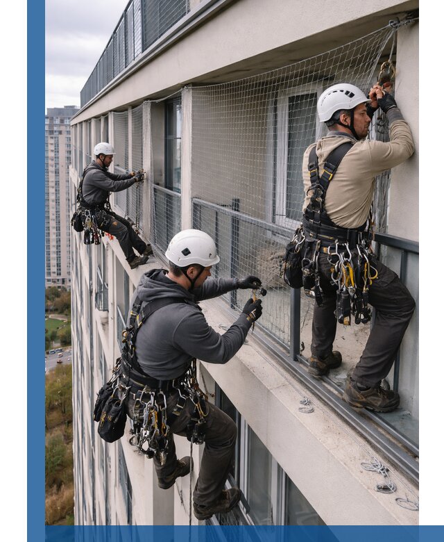 Профессиональный монтаж защитной сетки от птиц в Кизилюрте